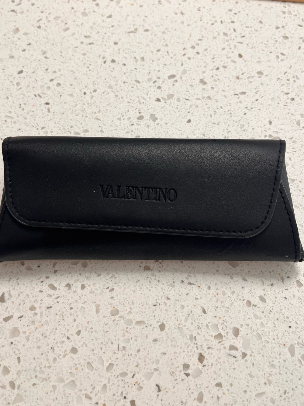 Valentino Black Fold-Over Sunglasses Case